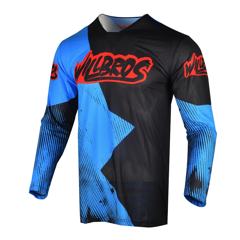 Camisa de motocross mx bmx bicicleta da sujeira manga longa sprint corrida roupas willbros alta qualidade primavera e outono camiseta para homem