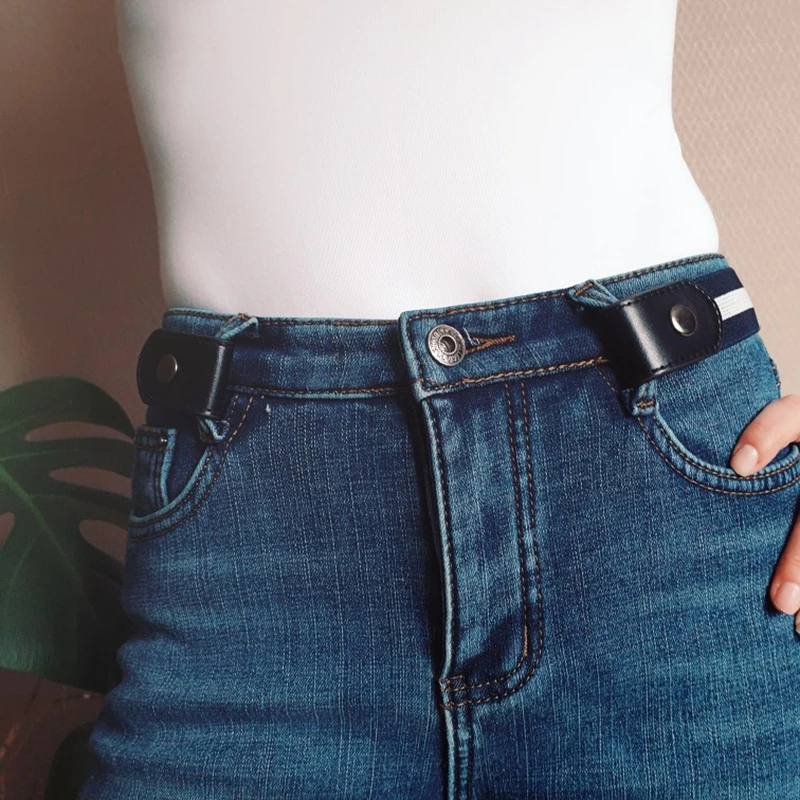 Nouvelles ceintures pour femmes, taille sans boucle, pantalon en jean, sans boucle, ceinture élastique extensible pour hommes, Ins Wind, ceinture paresseuse Invisible