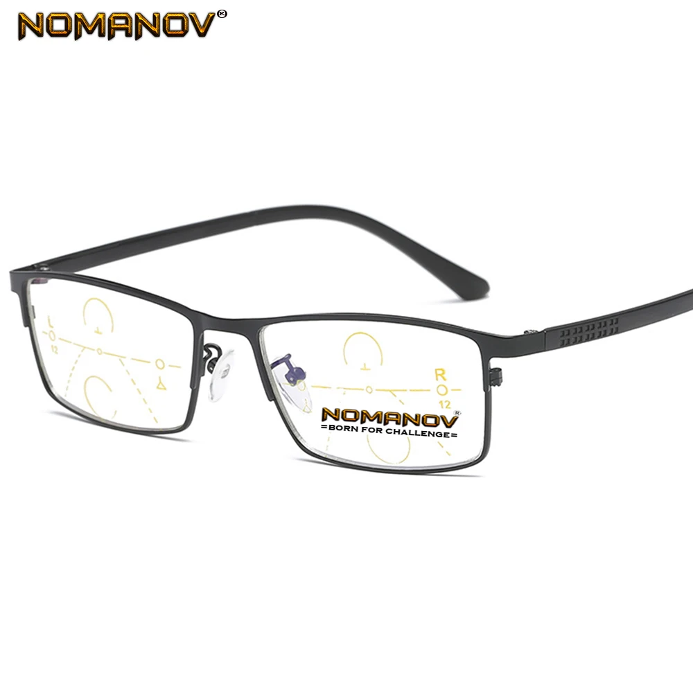 

Commercial Alloy Frame Blu Light Blocking Lens Men Women Progressive Multifocus Reading Glasses Add 75 100 125 150 175 200 To400