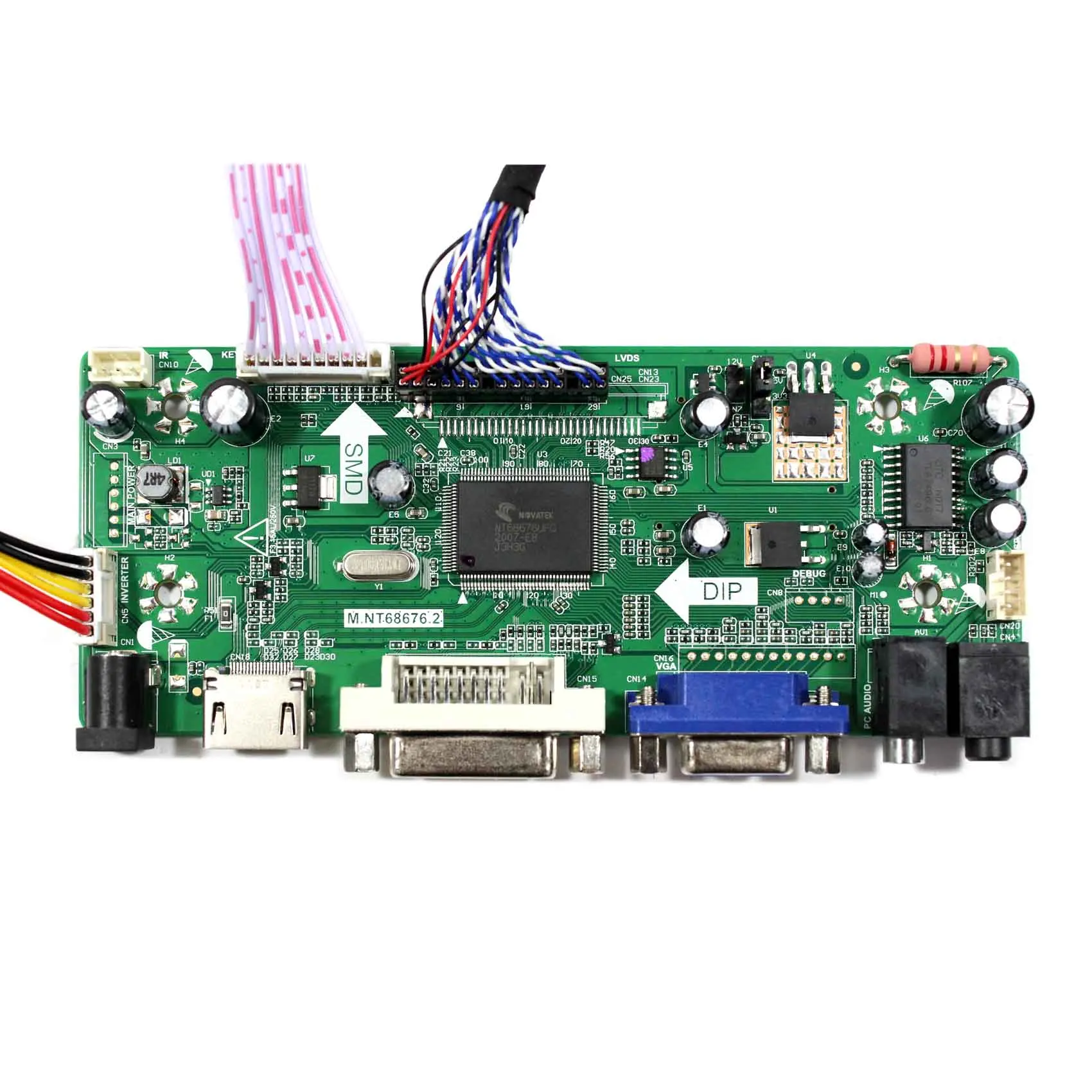 لوحة تحكم LCD HD MI DVI VGA ، لوحة M.NT68676 لـ 19 بوصة G190ETN01.6 ، شاشة LCD