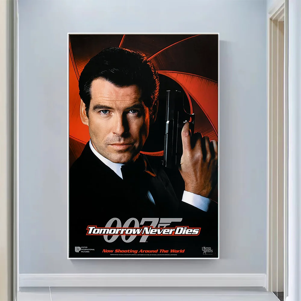 

V0747 Завтра никогда не умирает (4) искусственная ткань HD постер Искусство украшение для дома подарок