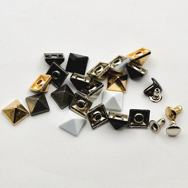 Pryamid Tent Spike Bracelet Rivet Cap Stud For Leather Craft Bag Clothes Wallet Shoe Jeans Jewelry Trims Accessories Rock Punk