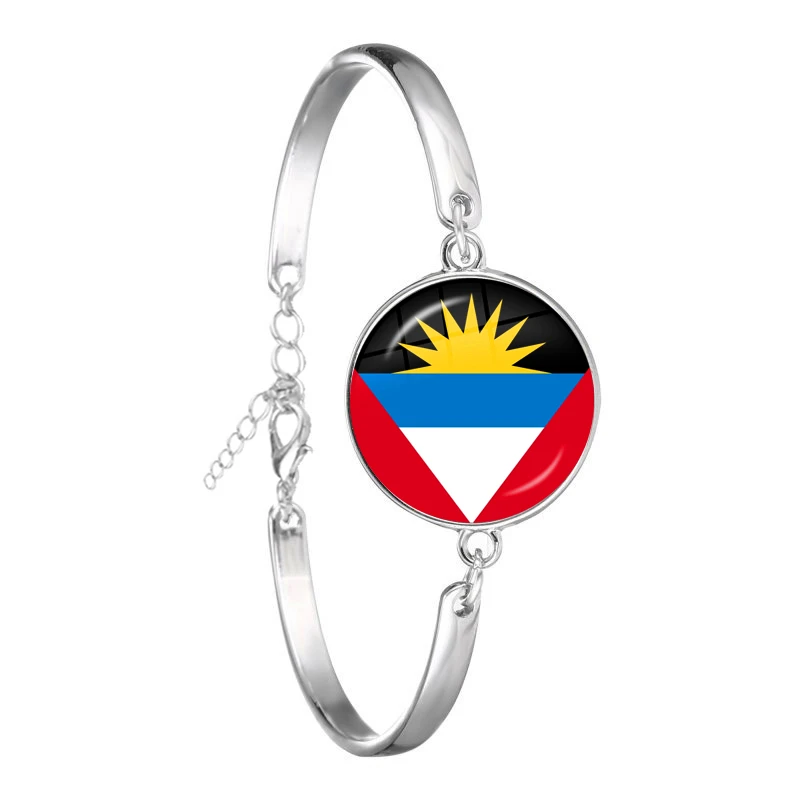 Guatemala,Bahamas,Cuba,Costa Rica,The Federation of Saint Kitts and Nevis,Antigua and Barbuda National Flag Glass Chain Bracelet
