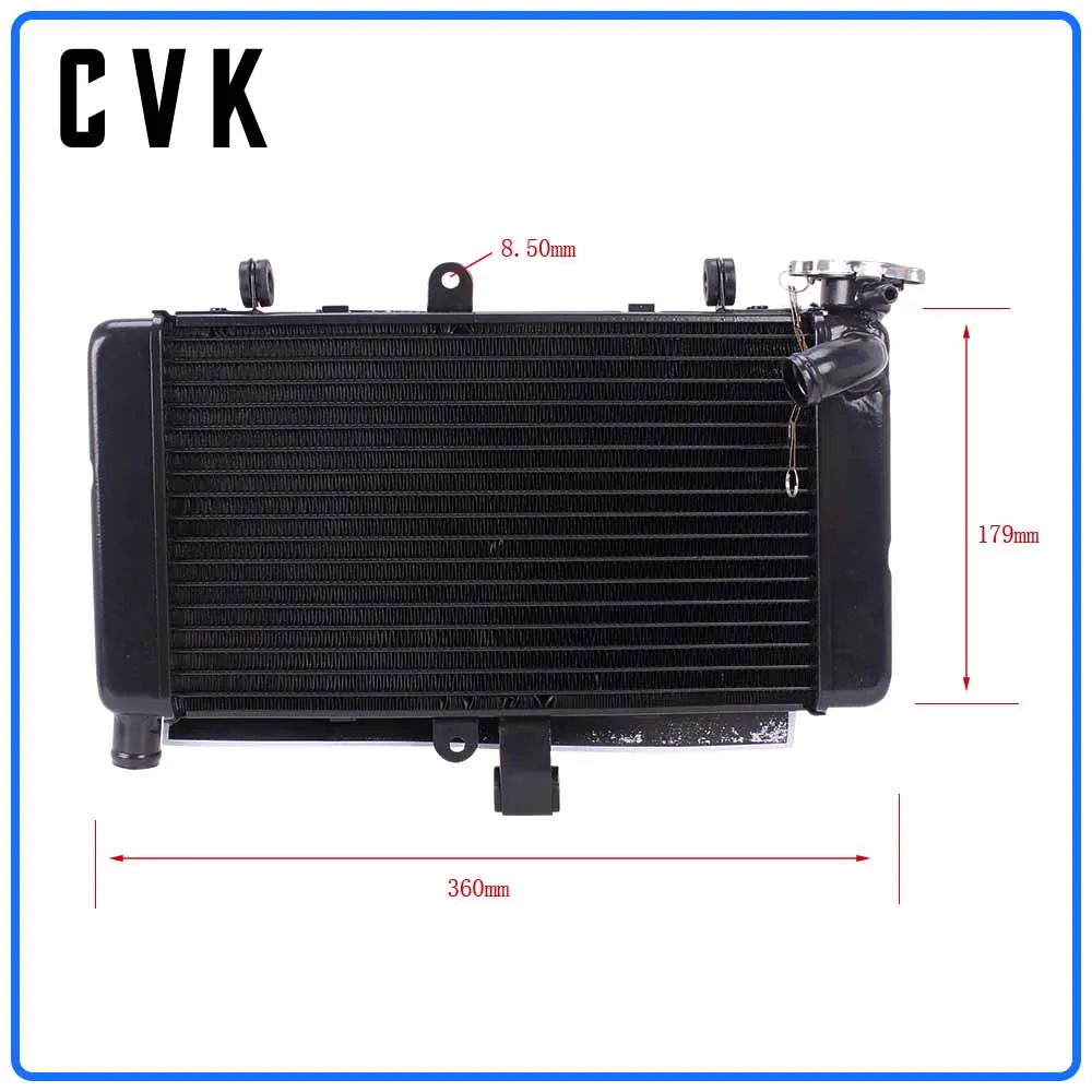 CVK Motorcycle Aluminium Black Radiator Cooler Cooling Water Tank For HONDA CBR250 MC22 CBR250RR NC22 CBR 250 RR MC19 MC 19 22