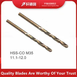 1PC Twist Drill Bit11.1 11.2 11.3 11.4 11.5 11.6 11.7 11.8 11.9 12 mm HSS-CO M35 Cobalt Steel Straight Shank For Stainless Steel