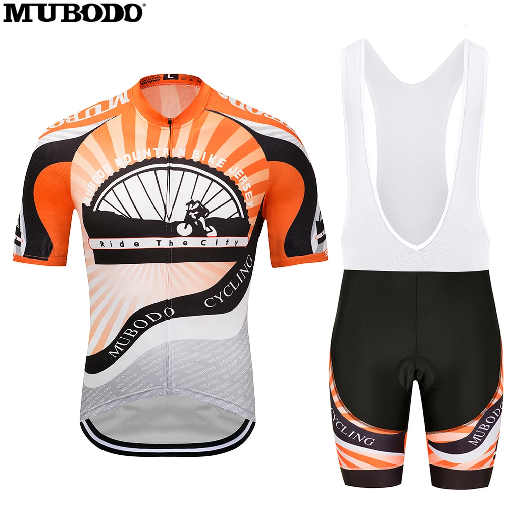 MUBODO Uomini ciclismo Jersey della bici manica corta della bicicletta top Traspirante All'aperto Abbigliamento Sportivo ciclismo