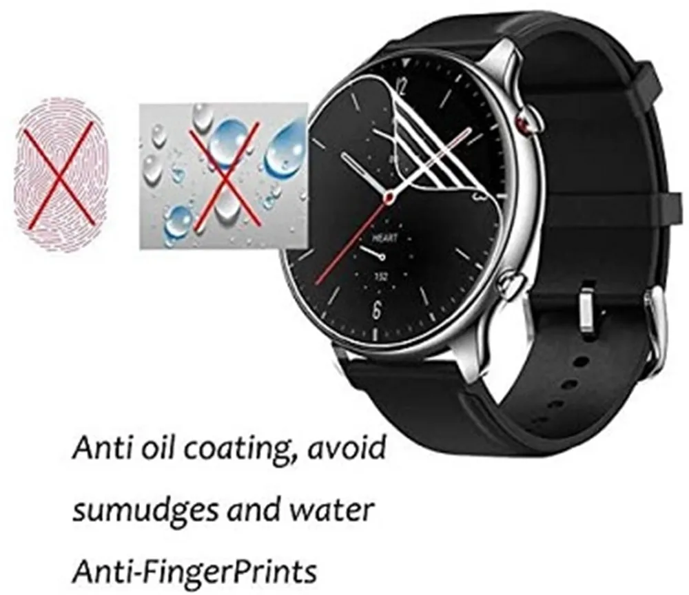 Ultra-thin Transparent 3pc Hydrogel Film For Huami Amazfit GTR 2 Sport Smart Watch Clear Protective Film Cover For Amazfit GTR 2