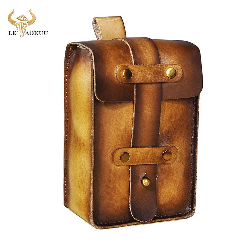 Fashion Real Leather Male Gift Small Summer Hip Pouch Design Cigarette Case 6\