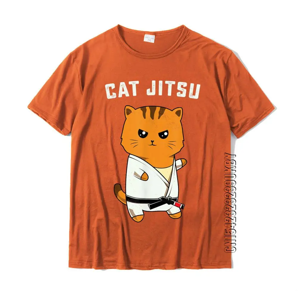 Jiu Jitsu Kawaii Cat Funny BJJ Or MMA Grappling T-Shirt Cotton T Shirt For Men Unique Tops Shirts Cute Party