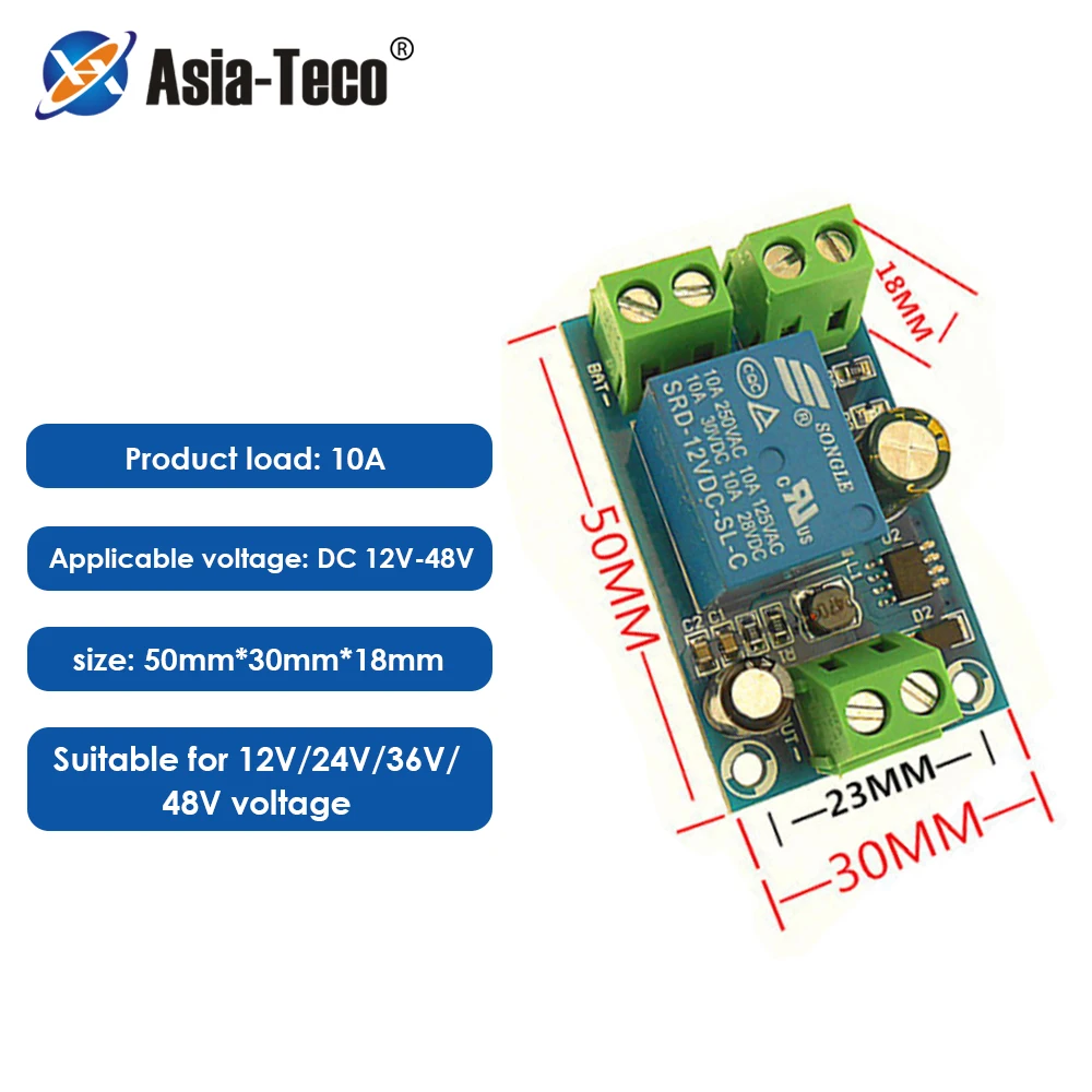 DC 12V 24V 36V 48V 10A Power Supply Battery Controller Automatic Emergency Power Transition Module Backup Battery Switch board