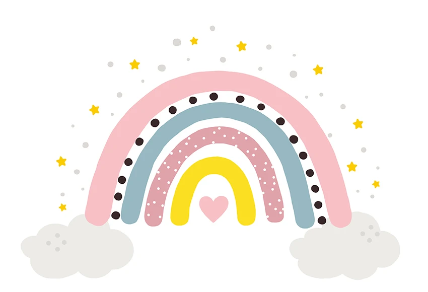 Avezano Background For Photography Bohemia Rainbow Gold Star Cloud Newborn Birthday Party Baby Shower Backdrop Decor Photo Props