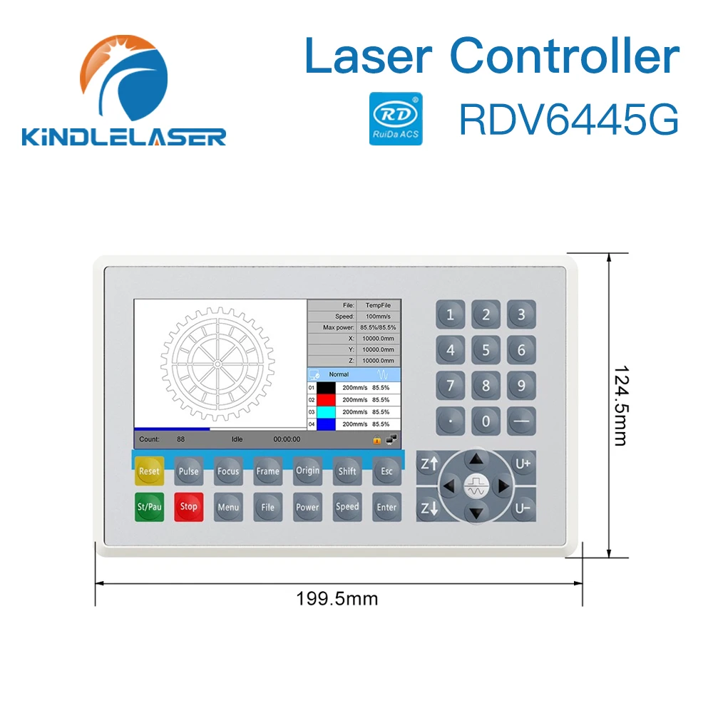 Imagem -02 - Kindlelaser Ruida Corte a Laser e Sistema de Controle de Gravura Mark Ponto de Corte para Máquinas de Gravador Rdv6445g Small Vision