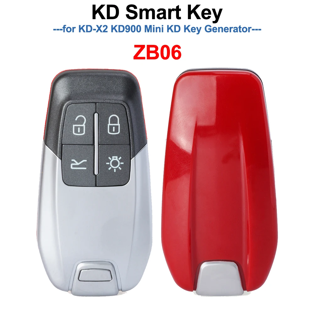 

KEYDIY ZB06 KD Smart Remote Key Universal KD Auto Car Key Fob for KD-X2 Key Generator, ZB06-4 Fits More than 2000 Models