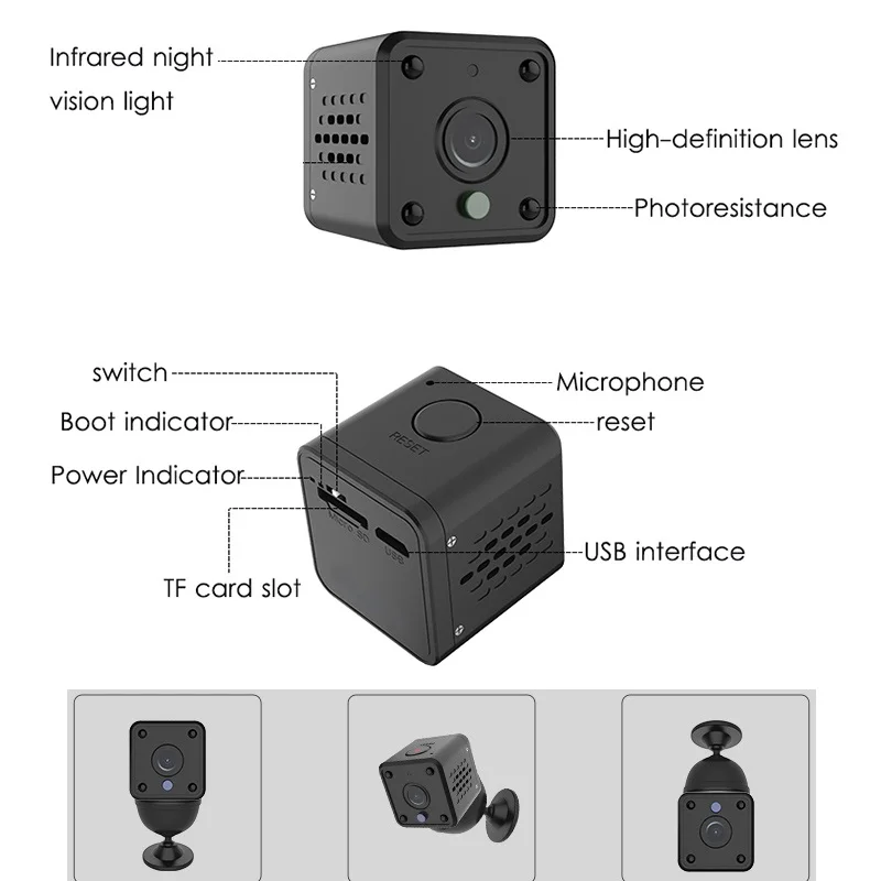 Tuya Mini Battery IP Camera WIFI Alexa Google Home Body Nanny Cam Night Vision Wireless Smart Life Onvif 1080P Video Security