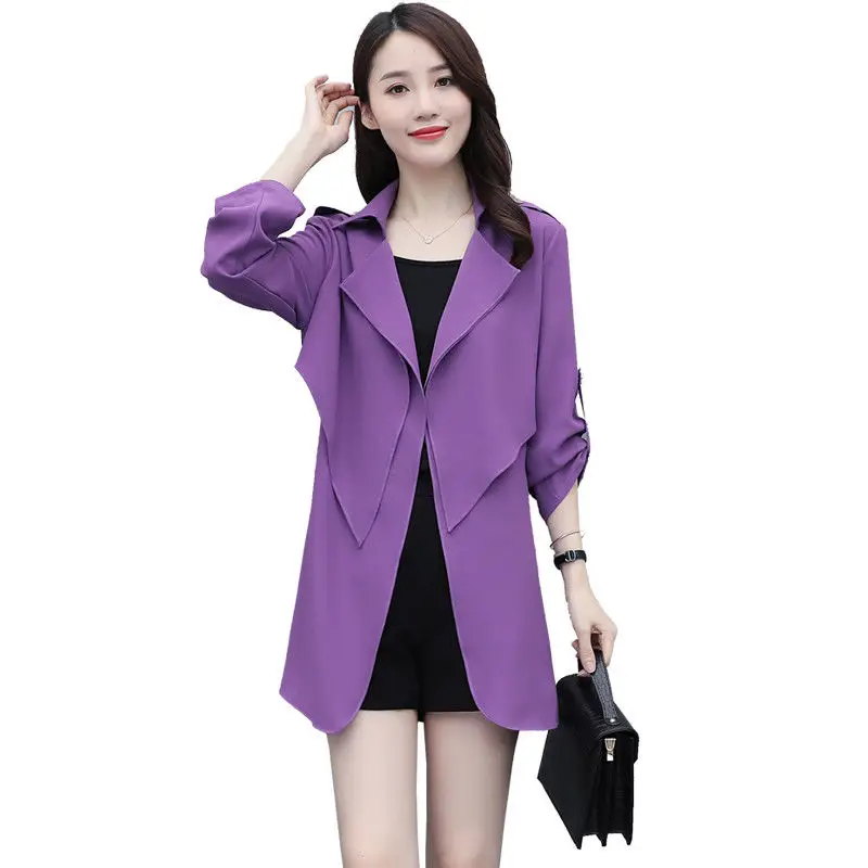 

4XL Women windbreaker Chic Trench Coat Veste Femme 2022 new Spring Autumn retro coats fashion Female coat Outerwear