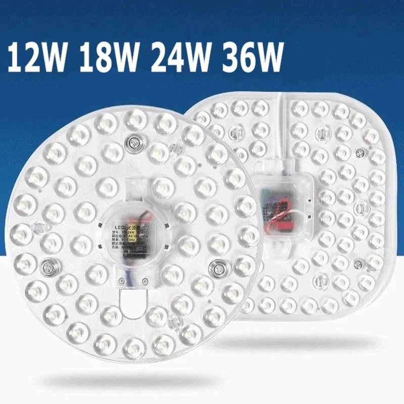 2023 LED لوحة دائرة حلقة ضوء SMD2835 12 واط 18 واط 24 واط 36 واط LED سقف دائري/مربع الديكور مصباح السقف التيار المتناوب 220 فولت النازل