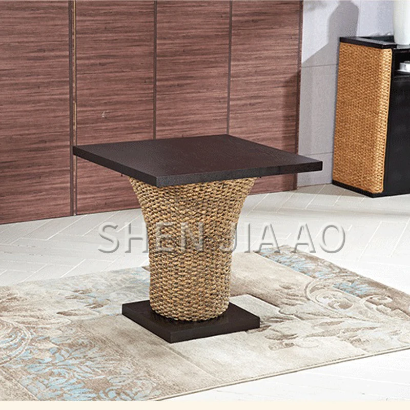 1PC Rattan Handrail Lounge Chair Single Position Balcony Rattan Tea Chair Hotel Rattan Furniture Hand-woven Chair