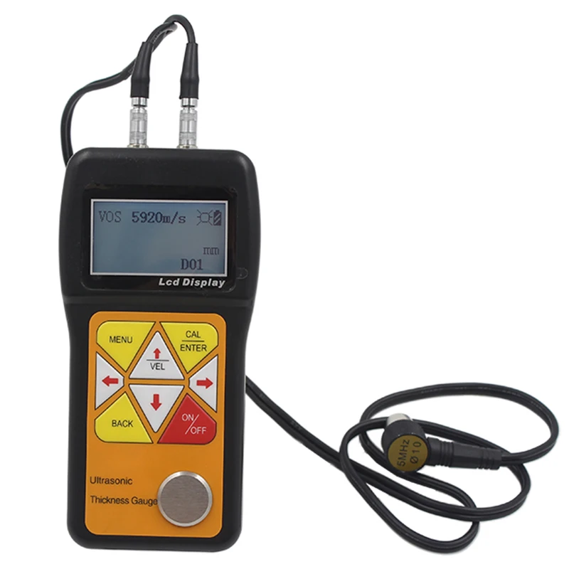 แบบพกพาUltrasonic Gauge Meter Tester 0.75ถึง600มม.สำหรับโลหะพลาสติกCeramiceการทดสอบ