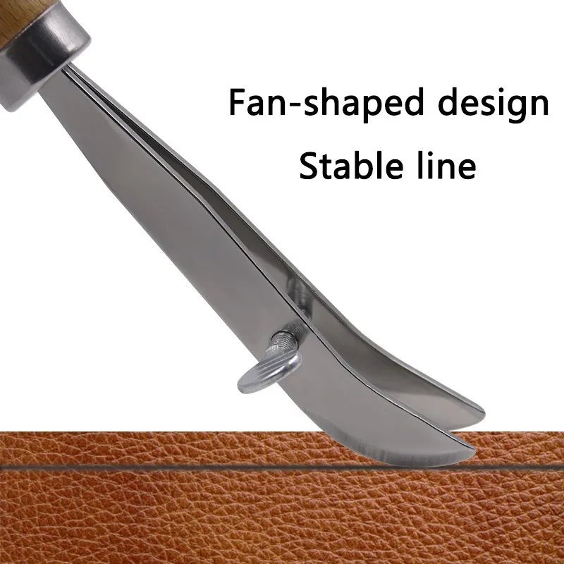 Ferramentas de corte couro ajustável diy artesanal crimper entalho e grooving borda dispositivo titular leatherworking corte