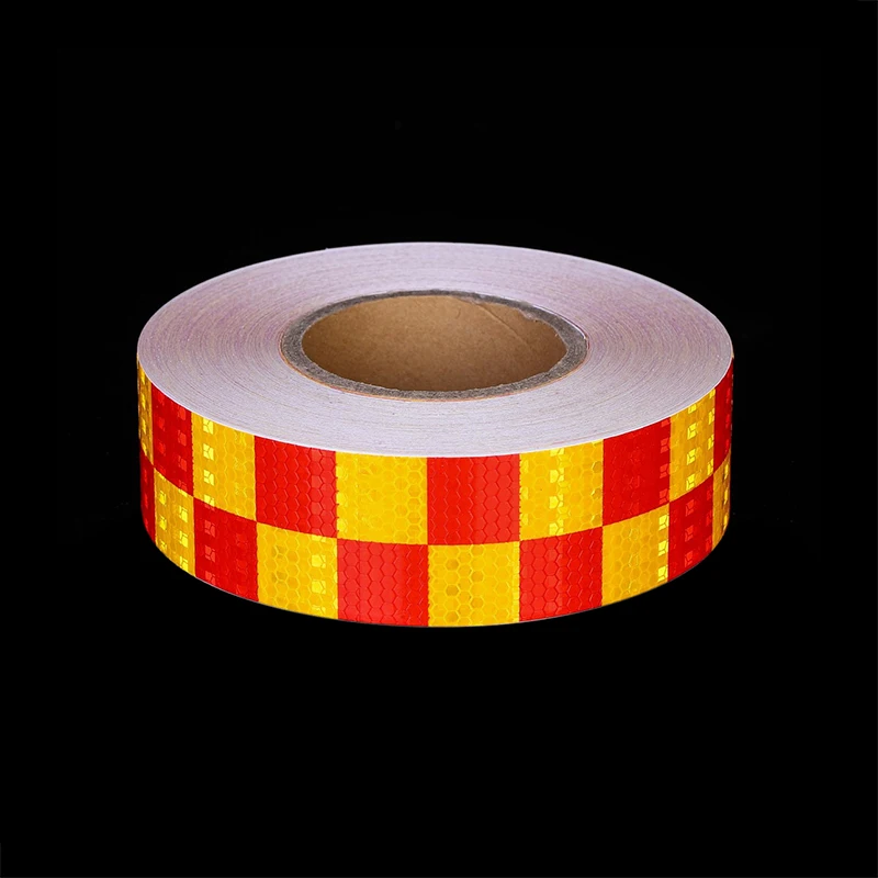 Roadstar High Visibility Check Printed Reflective Tape Car Sticker Warning Mark for Road Safety 5mX5m,10m RS-6490