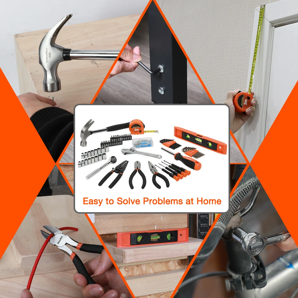 ValueMax 8PC-150PC Set di strumenti domestici per Set di strumenti di riparazione domestica kit di utensili domestici con cacciaviti pinze martello utilità scatola di coltelli