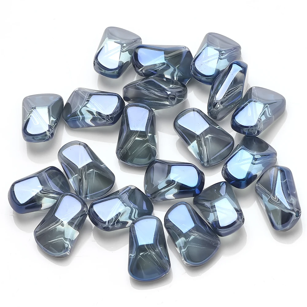 20pcs/lot 10*16 mm Natural Glass Irregular Shape Beads For Crystal Accessories Bracelet DIY Jewelry Making