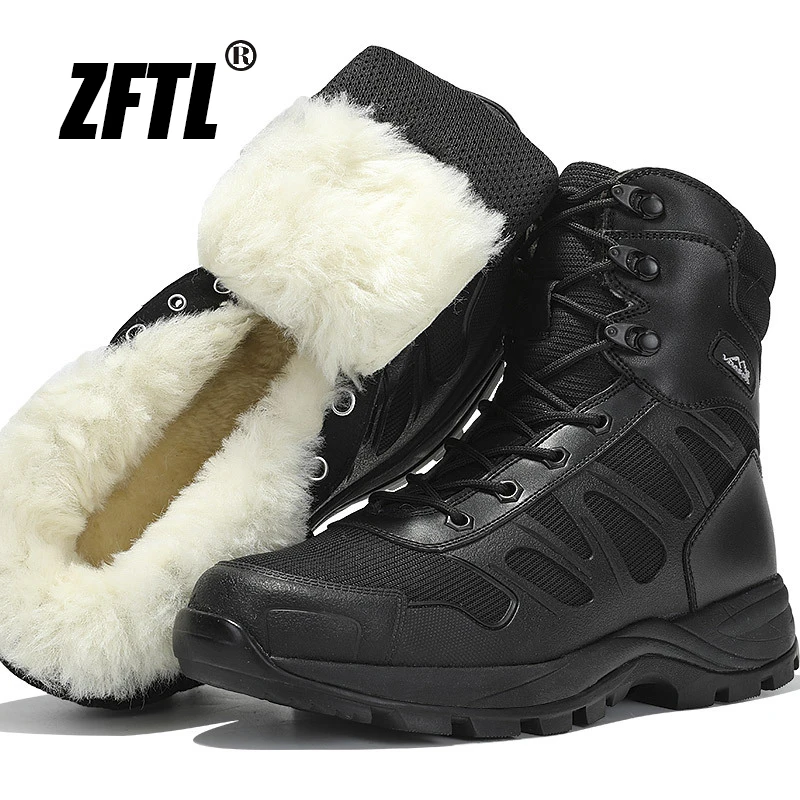 

ZFTL Military boots men's ultralight boots special forces shock absorption Tactical airborne boots waterproof wool boots