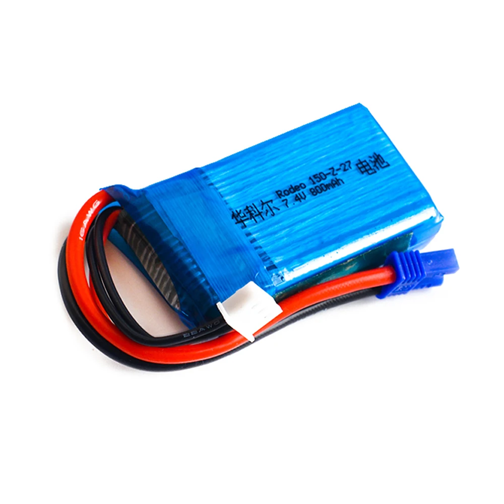 7.4V 800mAh 35C 2s Lipo Battery EC2 Plug For Walkera Rodeo 150 F150 RC  RC Quadcopter Drone RC model