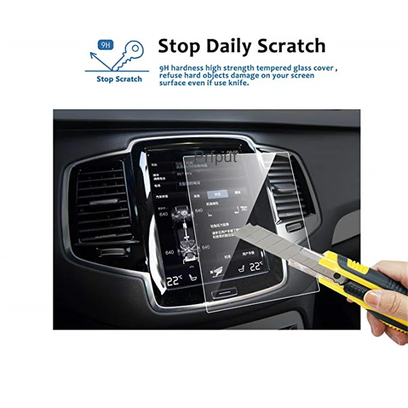 Протектор из закаленного стекла для Volvo V90, XC90, XC60, S90, 2016, 2017-2020, автомобильный радиоприемник, gps-навигатор, экран дисплея