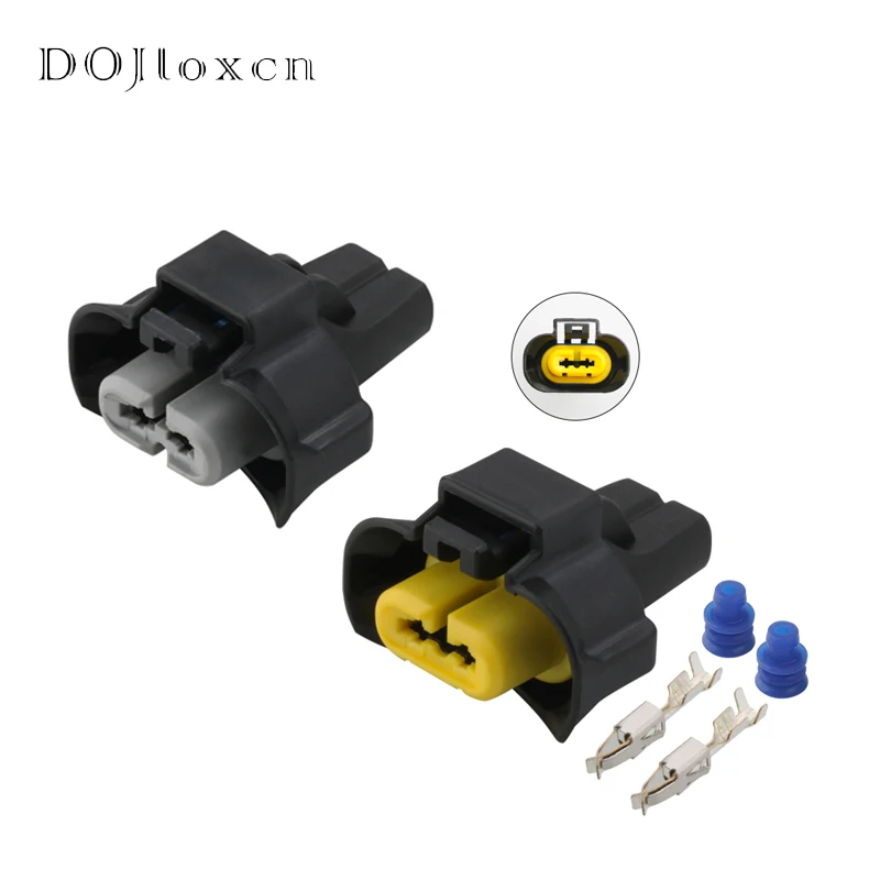 1/5/10/20/50 Sets 2 Pin Waterproof Female Black Connector For Nissan Peugeot Car Headlight Fog Lamp H11 Plug DJ7029T-3.5-21