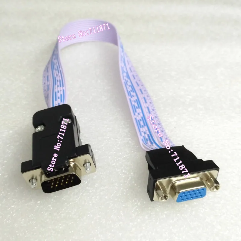 20cm Male to Female VGA D-Sub extension Cord cable Male Female D-Sub VGA extension Line 15P HDB15 Male to Female Lengthen Cable