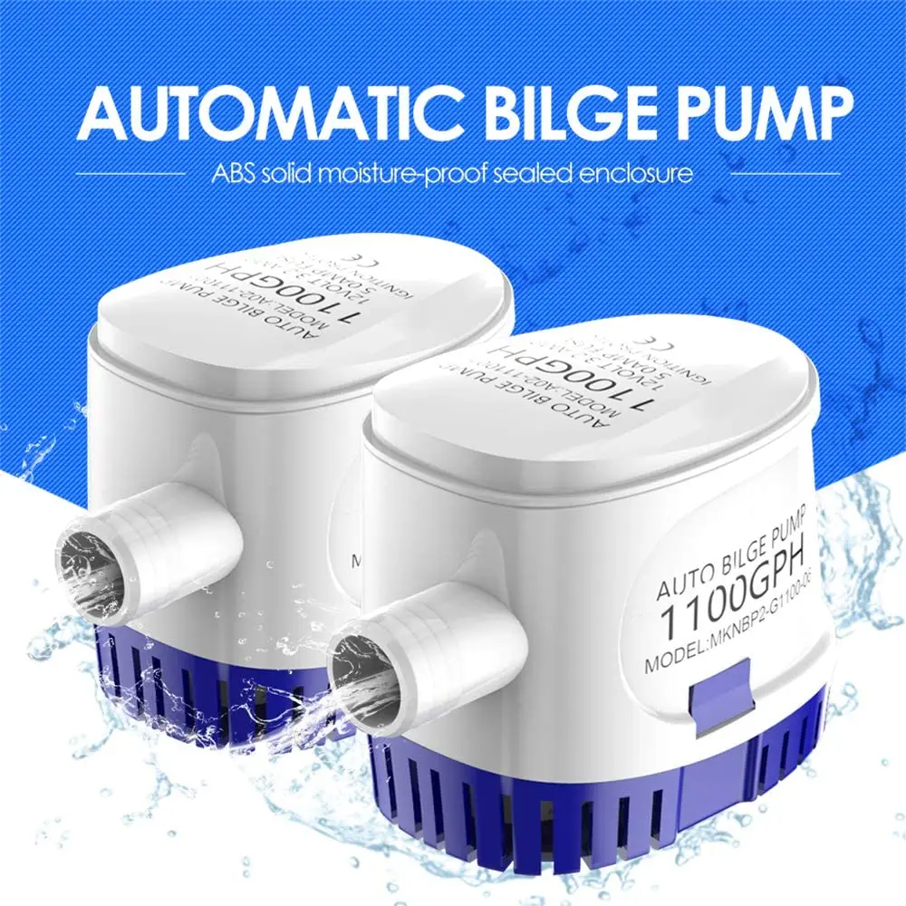 Automatic Boat bilge Pump 1100GPH 12V 24V  Electric Marine Pump Boat Water Exhaust Pump Submersible Bilge Sump With Float Switch