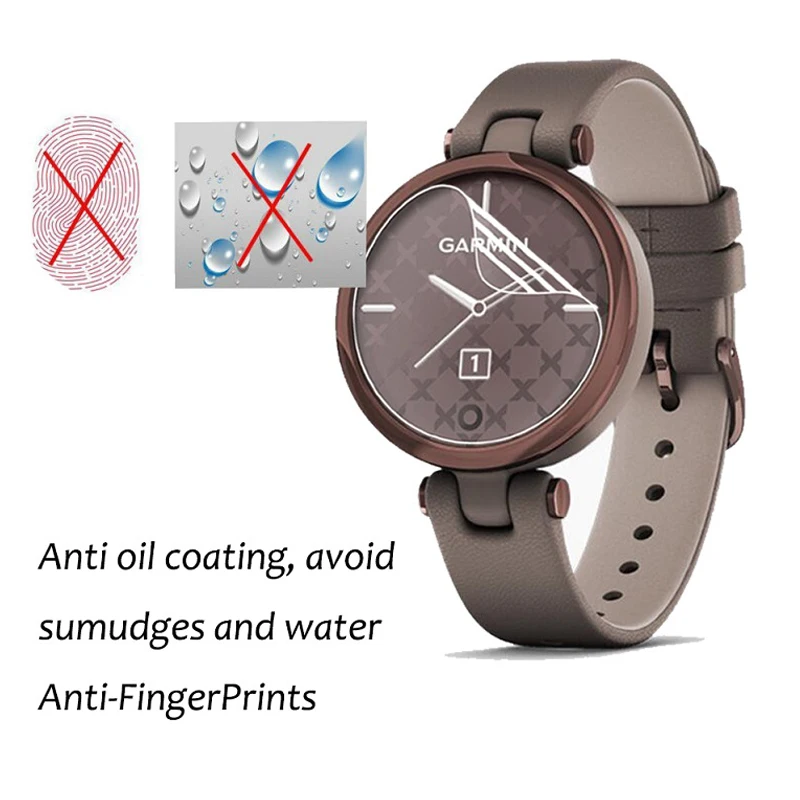 2pcs Soft Hydrogel Film for Garmin Lily Smart Watch Bracelet Full Screen Protector HD Clear Anti-Scratch Films Accessories