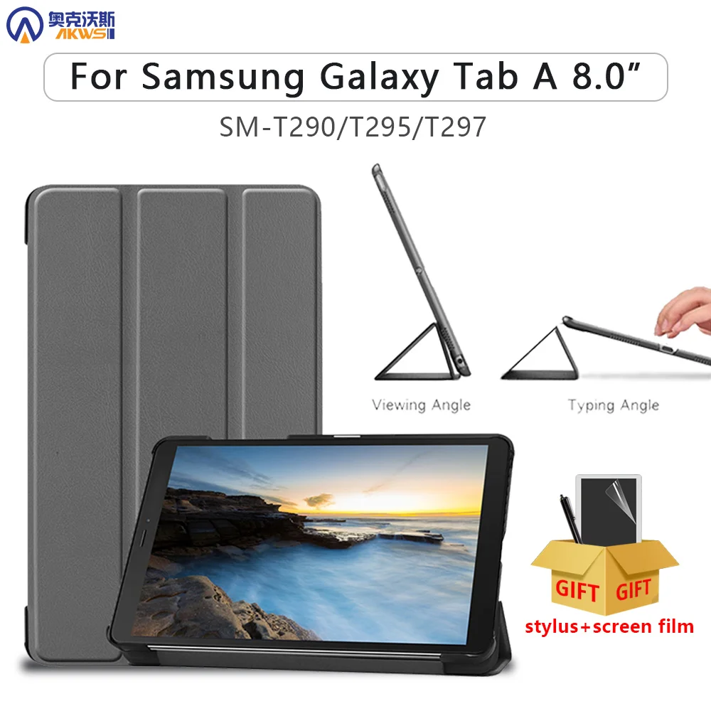 For Samsung Galaxy Tab A 8 2019 Case, For Samsung galaxy tab A 8 .0  SM T290 T295 T297 Cover Case Magnetic Slim Funda