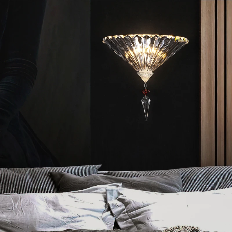 Phube Moderne Luxus-Wandleuchte aus Prismenglas mit Wassertropfen-Kristall-Wandlampe für Schlafzimmer, Wohnzimmer, Flur, Spiegel und Eingangsbereich – Detail 6