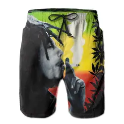 Beach Breathable Quick Dry Humor Graphic R362 Loose Bobs And Marley Smoking Jocelyn Passeron Male Shorts