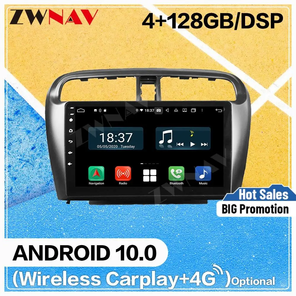 128G Carplay Android 10 screen DVD Player for Mitsubishi Attrage 2012 2013 2014 2016 WiFi GPS Navi Auto Radio Stereo Head unit