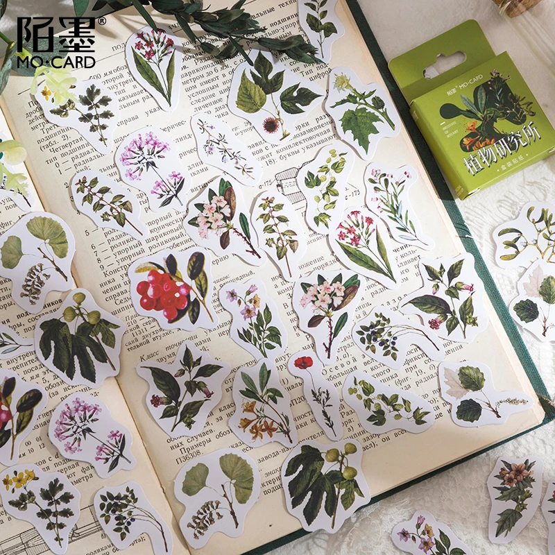 46 قطعة/الحزمة معهد البحوث النباتية ملصقات اشي الزخرفية سكرابوكينغ عصا التسمية مذكرات القرطاسية ألبوم ملصقات #2