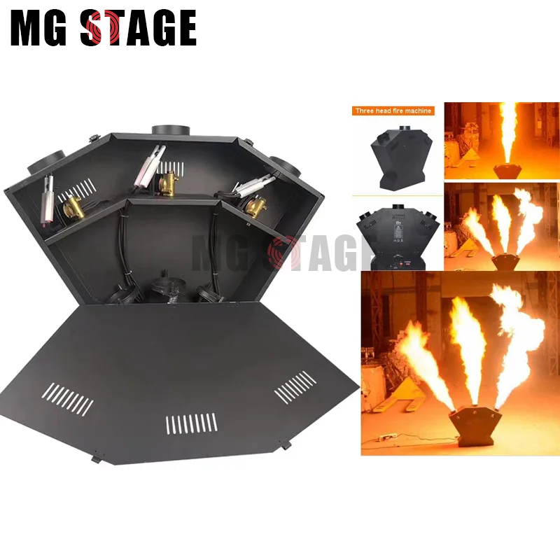 Stage Effect equipment 3 Heads Fire Machine/Several heads fire machine/flame machine for DJ Disco wedding party  atmosphere