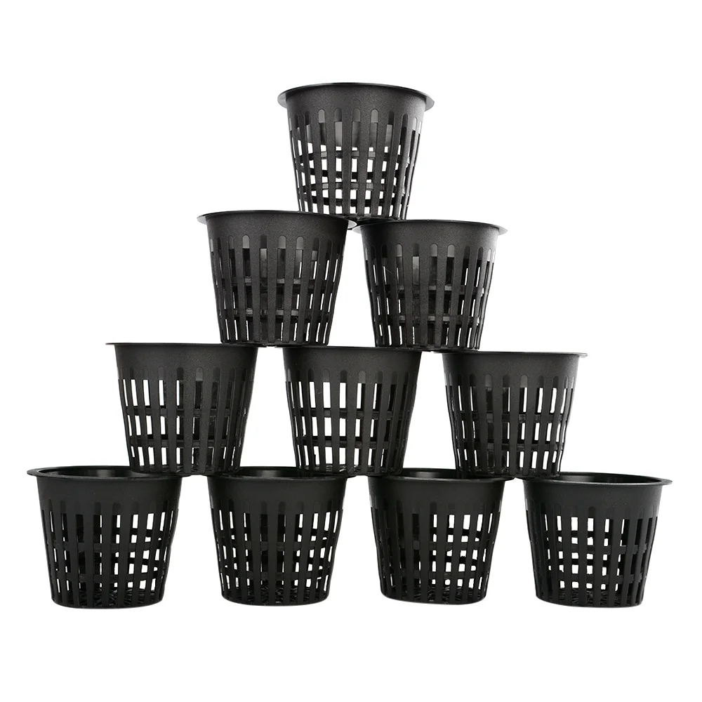 10pcs Hydroponic Colonization Mesh Pot Net Cup Basket Hydroponic Aeroponic Planting Grow Clone Nursery Plant Soilless