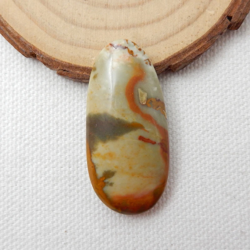 

Natural Stone Us Biggs Jasper Oval Cabochon 38x18x6mm 7.4g Natural Stone Trendy Cabochon Jewlery Accessory