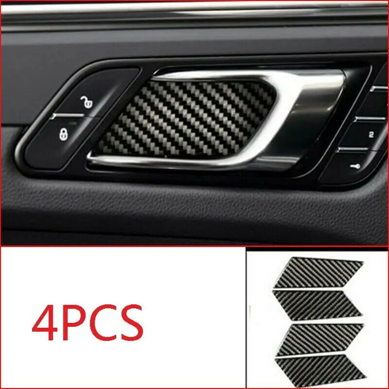 

Carbon Fiber Car Inner Door Bowl Decorative Trim For Porsche Macan 2014-2019 4PCS