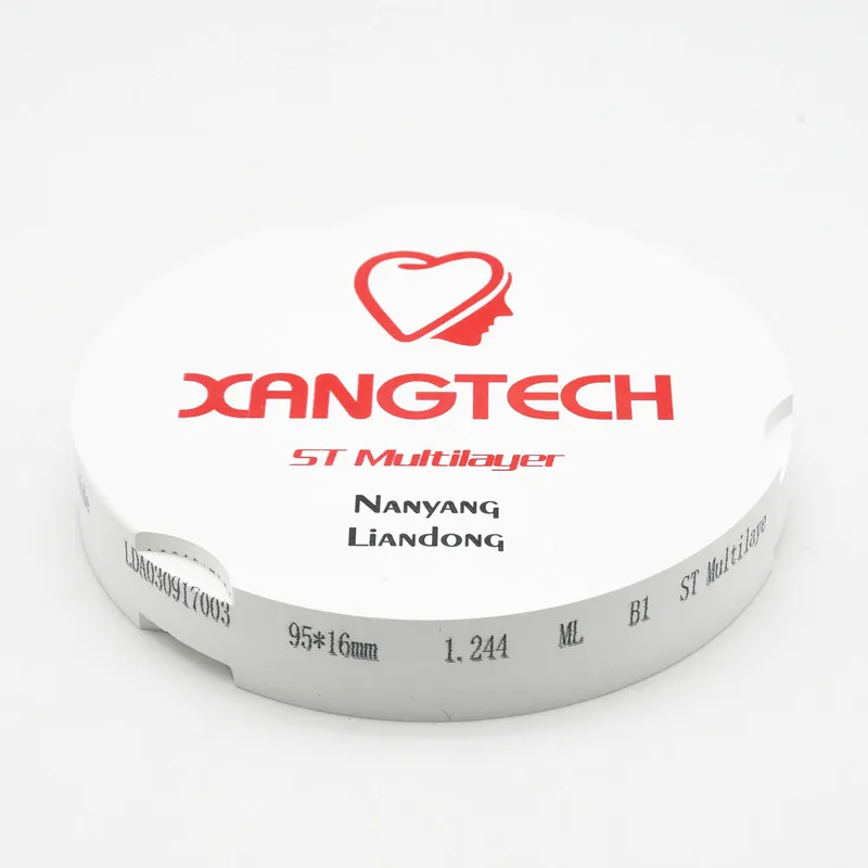 XANGTECH 95*16mm ST Multilayer Pre-shaded Zirconia Block Vita 16 Colors