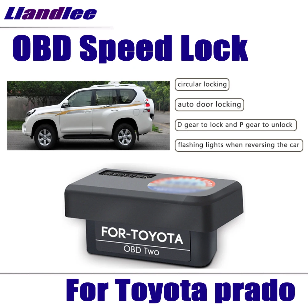 Auto OBD Speed Lock For Toyota Prado 2010-2018 2019 2020 Car Accessories Door Device Plug ＆ Play Profession Alarm System