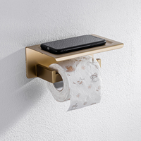 Stainless Steel Toilet Paper Holder Bathroom Wall Mount WC Paper Phone Holder Shelf Towel Roll Shelf Accessories