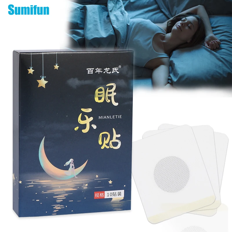 10Pcs/box Wormwood Insomnia Patch Improve Sleeping Neurasthenia Soothing Sleep Aid Children Adult Health Care Products Plaster