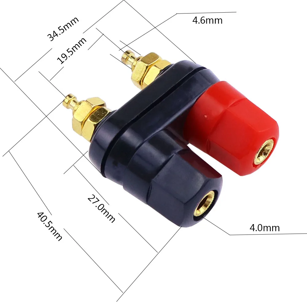 Banana plugs Couple Terminals Red Black Connector jack Amplifier Terminal Binding Post Banana Speaker Plug Jack Tools image 3