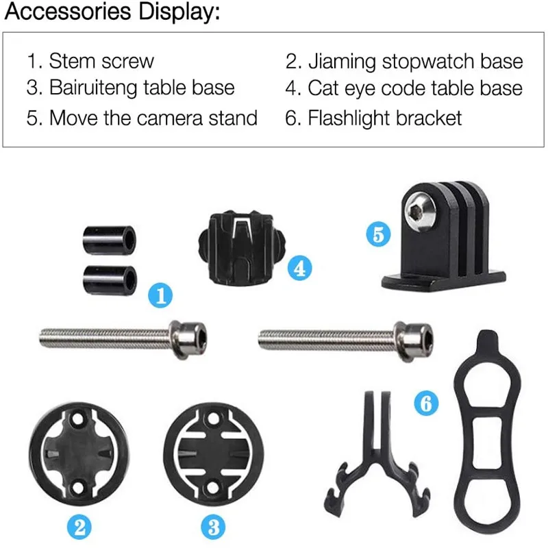 Bicycle Computer Camera MountBicycle Speedometer Stand Bike Stem Mount Flashlight Holder Support For Garmin IGPS Bryton GoPro