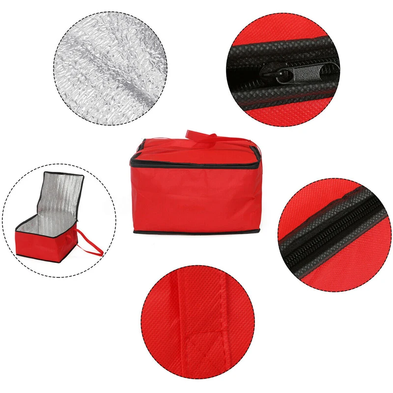 Bolsa impermeable para Pizza, bolsa térmica para comida, Picnic, Plegable, portátil