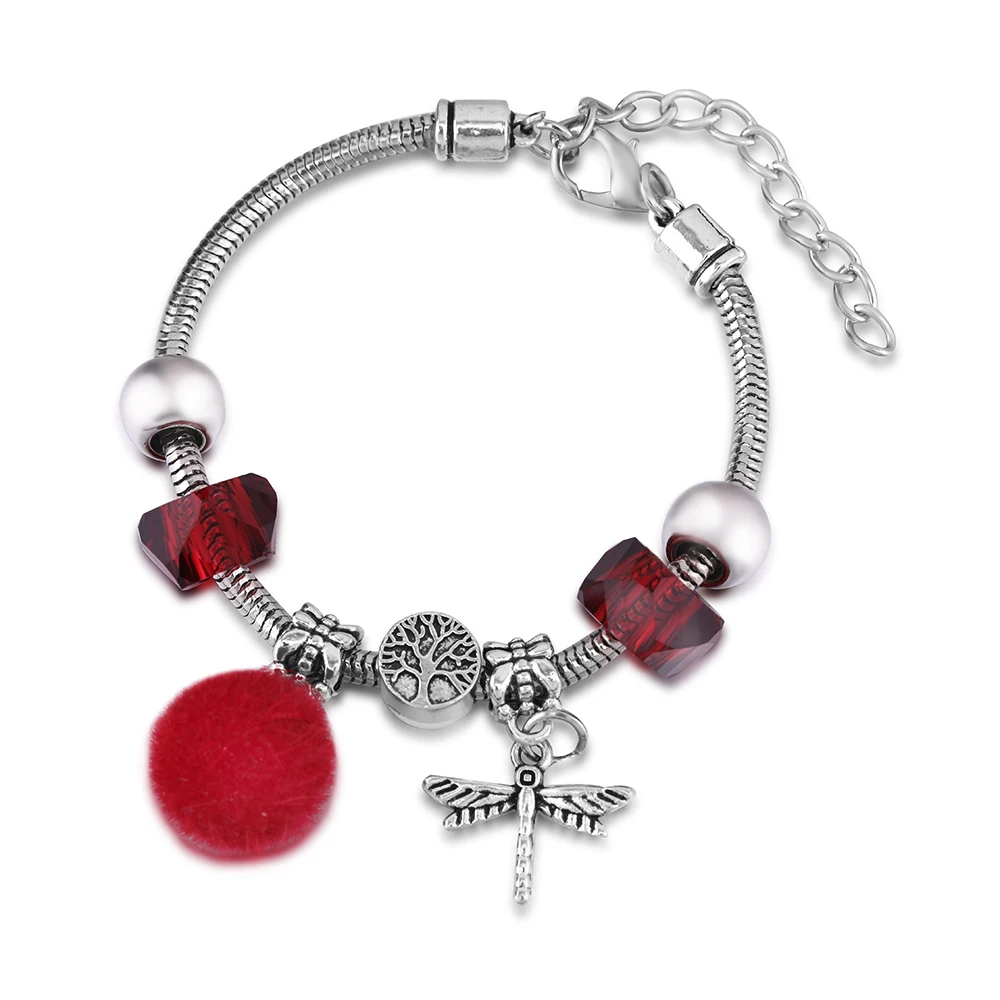 جديد اليعسوب الإسورة 6 اللون أفخم الكرة نمط سوار جراد البحر مشبك ثعبان سلسلة شجرة الحياة مطرز أساور النساء 2021 مجوهرات